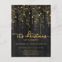 Weihnachten Lasst uns Party goldene Lichter Weihna