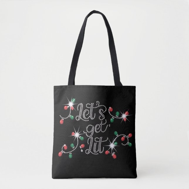Weihnachten Lasst uns Rhinestone Mega Bling leucht (Vorderseite)