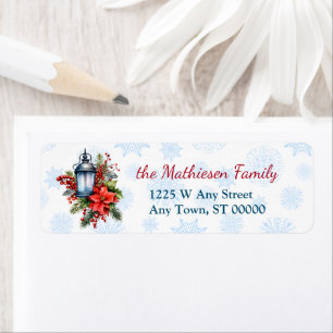 Weihnachten Laterne Bouquet Blue Snowflake