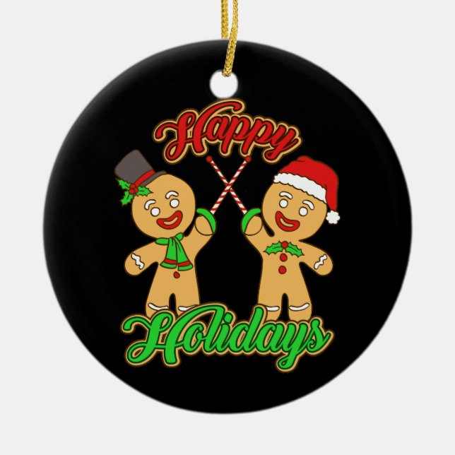 Weihnachten Lebkuchen Weihnachten Weihnachten Weih Keramik Ornament (Vorne)