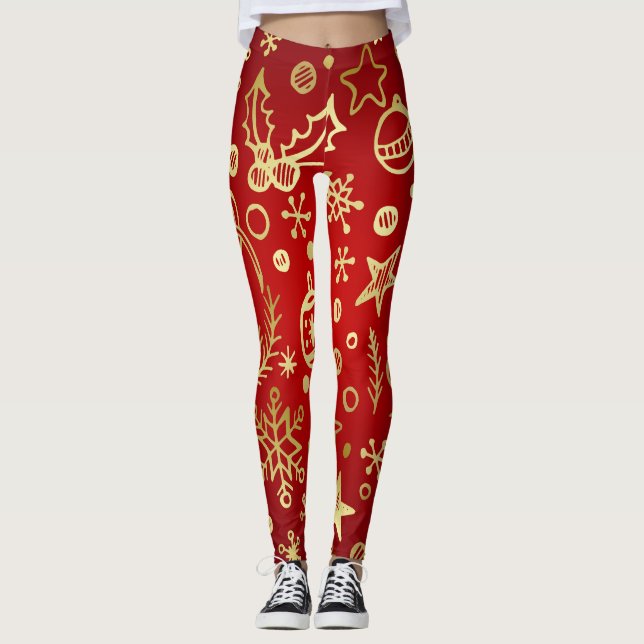 Weihnachten Leggings (Vorderseite)