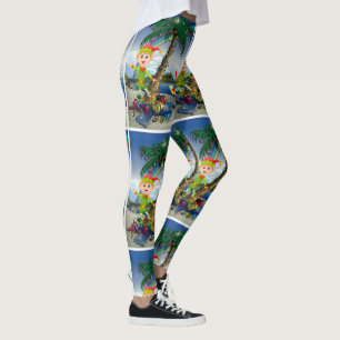 Weihnachten Leggings, Elf Beach Leggings