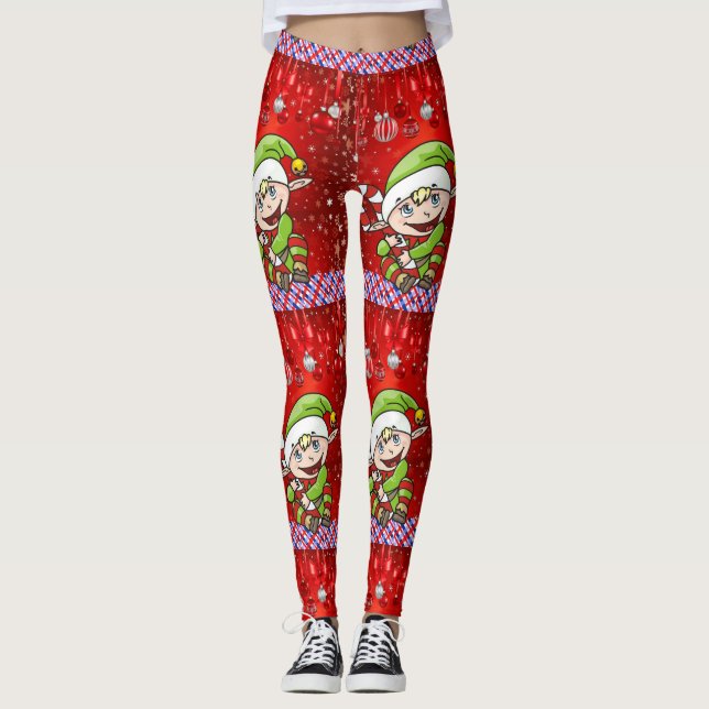 Weihnachten Leggings, Elf Leggings (Vorderseite)