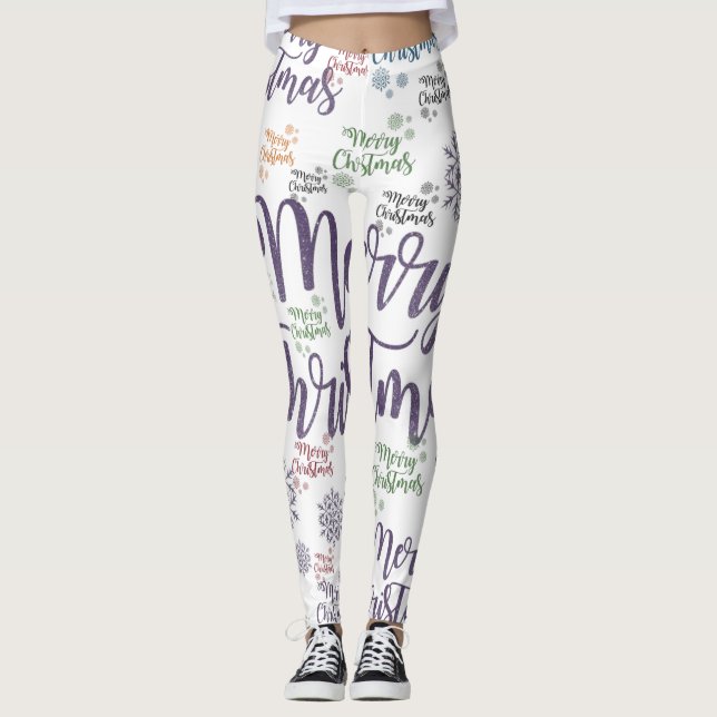 Weihnachten Leggings, frohe Weihnachten Leggings (Vorderseite)