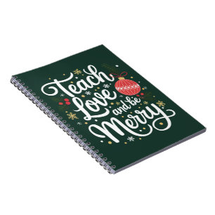 Weihnachten Lehre Liebe & Sei Fröhlich Lustiges Le Notizblock