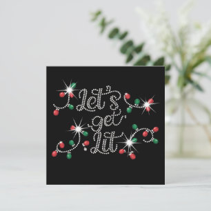 Weihnachten Let's Get Lit Rhinestone Mega Bling
