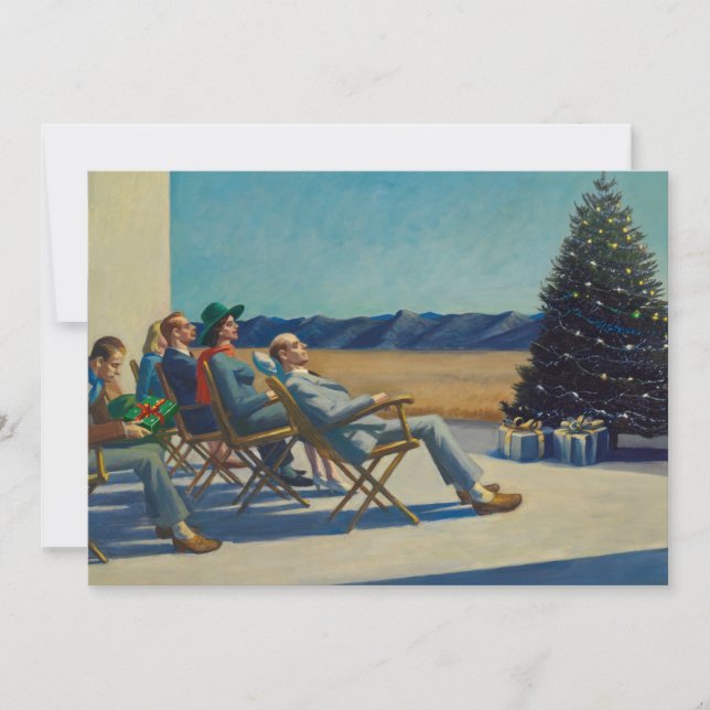 Weihnachten, Leute in der Sonne Einladung (Vorderseite)