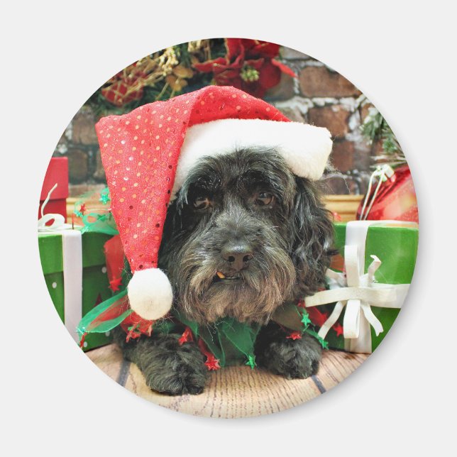 Weihnachten - Lhasa Apso - Pixie Magnet (Vorne)