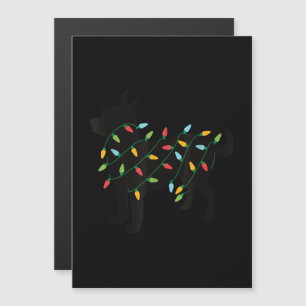 Weihnachten Lichter chihuahua niedliche Geschenke Magneteinladung