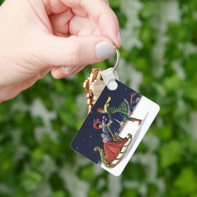 Weihnachten, Liebe Ice Skaten Schlüsselanhänger (Hand)