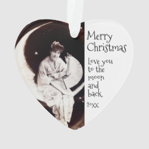 Weihnachten Liebe Sie auf den Mond gestorben Vinta Ornament