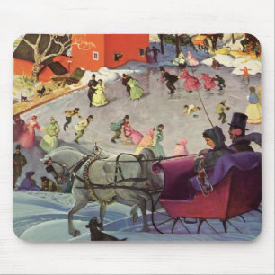 Weihnachten, Liebe und Romantik Sleigh Mousepad