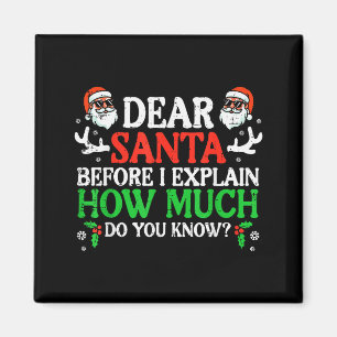 Weihnachten Lieber Santa Wie Viel Wissen Sie Xmas Magnet