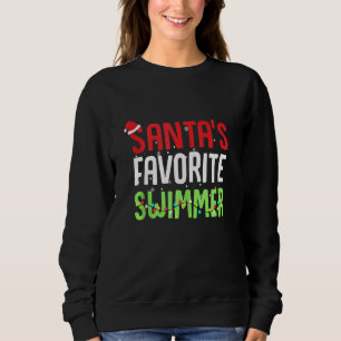 Weihnachten - Lieblingsschwimmer Weihnachtsmannmüt Sweatshirt