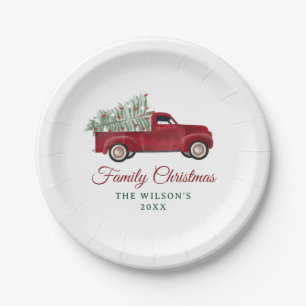 Weihnachten Lieferwagen Weihnachten Weihnachten We Pappteller