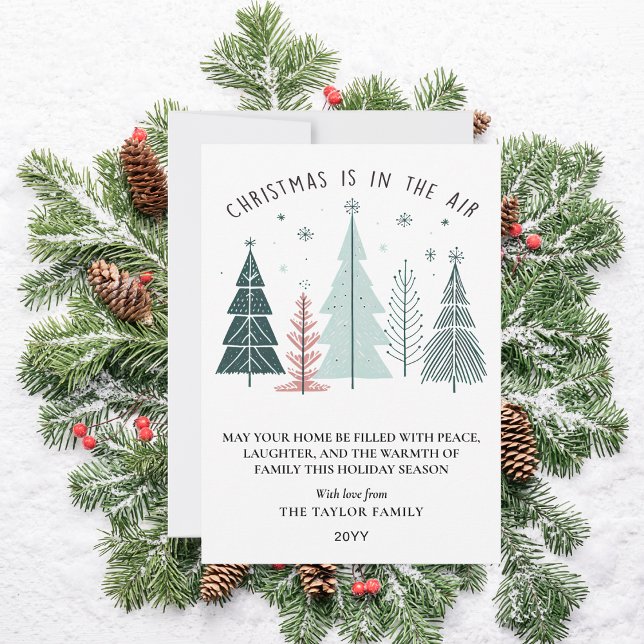 Weihnachten liegt in der Luft Modern Boho (Christmas is in the Air Modern Boho Holiday Card
)