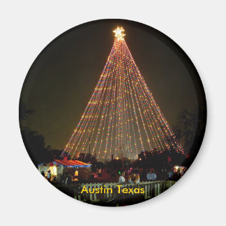 Weihnachten Log, Austin Texas Magnet