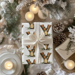 Weihnachten Log Letter Y Weihnachten Geschenkpapier