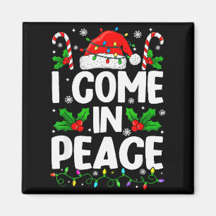 Weihnachten Lustig Ich komme in Frieden Paar Passe Magnet