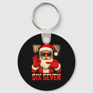 Weihnachten Lustig Sechs Sieben 6 7 Meme Santa Män Schlüsselanhänger