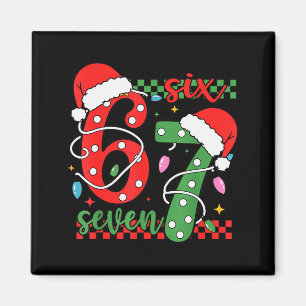Weihnachten Lustig Six Seven 6 7 Meme Gen Alpha Sl Magnet