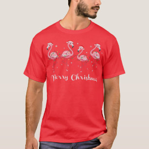Weihnachten lustige Flamingo pink Weihnachtsbaum m T-Shirt