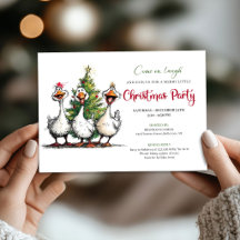 Weihnachten Lustige Verrückte Gans Whimsical Party