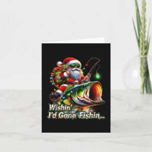 Weihnachten Lustiger Fisch Santa Fischen Frohe Fis Karte
