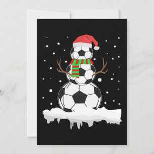 Weihnachten Lustiger Fußball Schneemann Xmas Sport