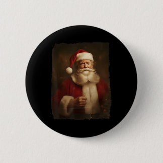 Weihnachten Lustiger Trump Santa Claus Retro Vinta Button