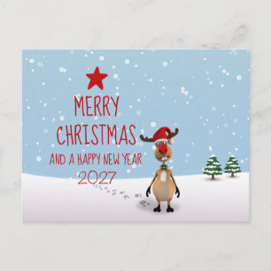 Weihnachten Lustiges Rentier Neujahr Baum 2027