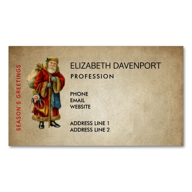 Weihnachten Magnetische Visitenkarte (Vorderseite)