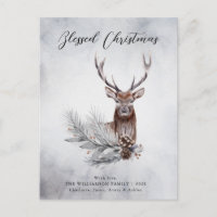 Weihnachten Majestic Rustic Deer Antlers Pine Cone