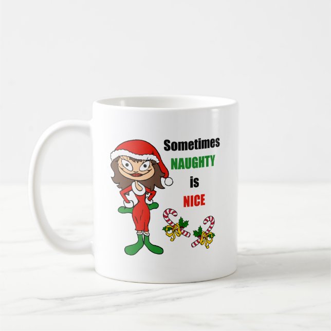Weihnachten manchmal schmutzig ist schön - Brünett Tasse (Links)