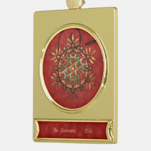 Weihnachten Mandala Banner-Ornament Gold