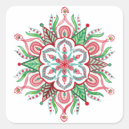 Weihnachten Mandala Snowflake Stickers