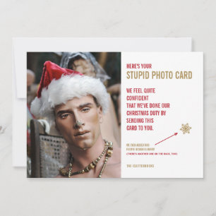 Weihnachten Mannequin Stupid Foto Card