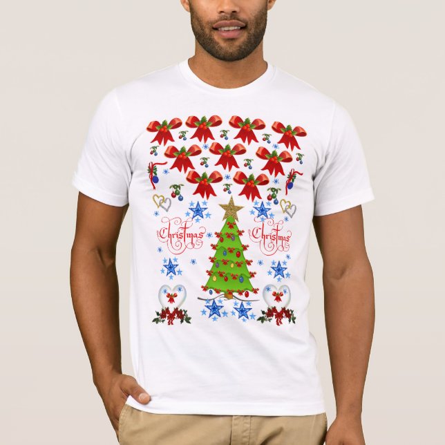 Weihnachten Männer weiß, kurzärmeliger T - Shirt i (Vorderseite)
