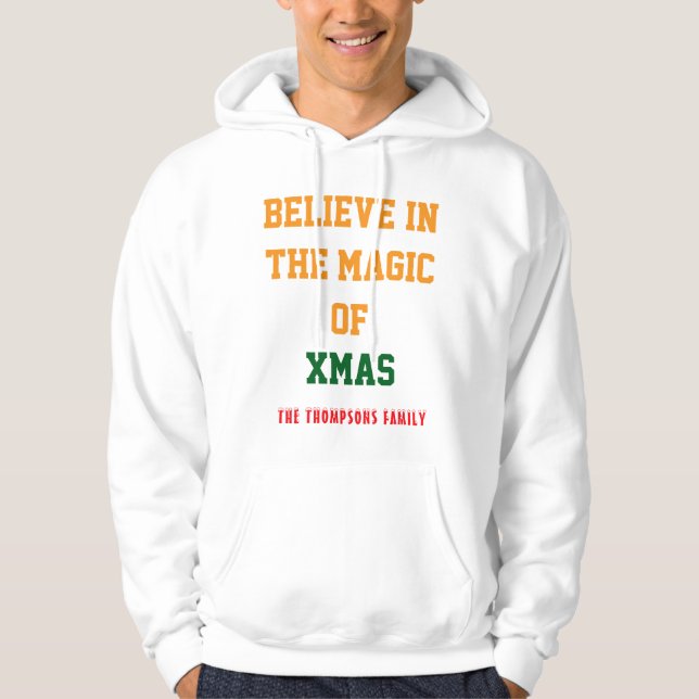 Weihnachten Männer's Basic Hooded Sweatshirtanpass Hoodie (Vorderseite)