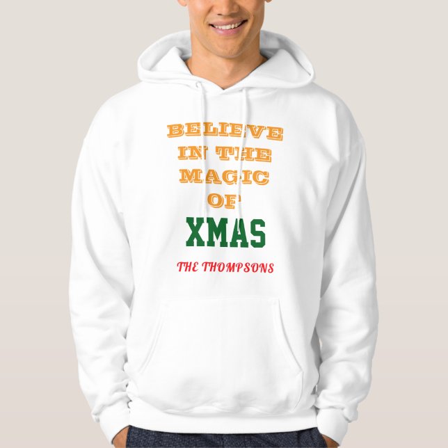 Weihnachten Männer's Basic Hooded Sweatshirtanpass Hoodie (Vorderseite)