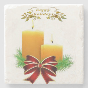 Weihnachten-Marmor-Stone-Untersetzer, glückliche F Steinuntersetzer