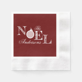 Weihnachten Maroon Holiday Cocktail Napkins Serviette