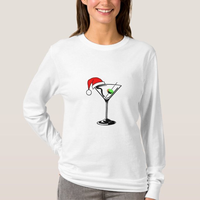Weihnachten Martini T-Shirt (Vorderseite)