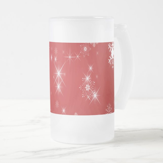 Weihnachten Mattglas Bierglas (VorderseiteRechts)