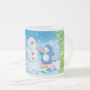 Weihnachten mattierte Tasse, PingPing Pinguin & Sn Mattglastasse