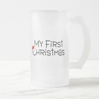 Weihnachten mein erstes Weihnachten Mattglas Bierglas