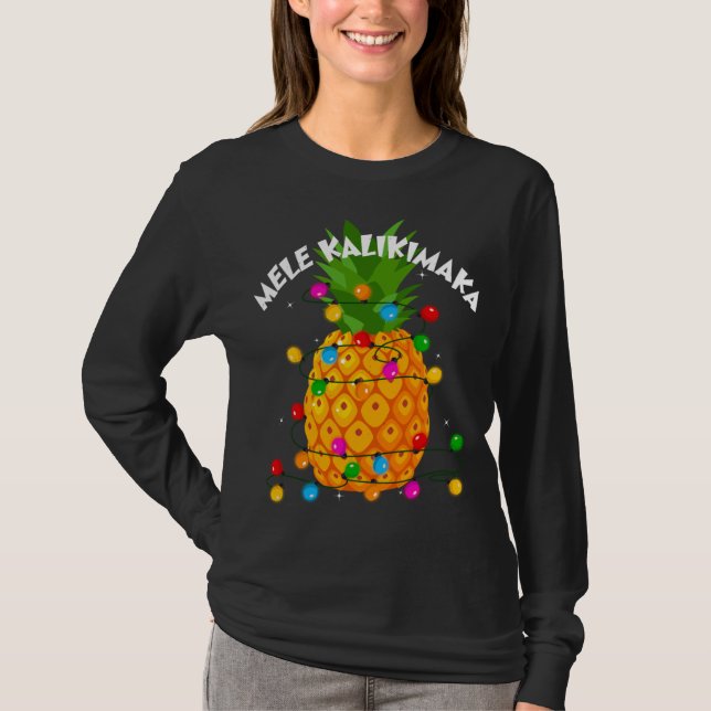 Weihnachten Mele Kalikimaka Ananas Lover Hawaii X T-Shirt (Vorderseite)