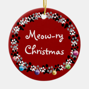 Weihnachten Meow-Relais Keramikornament