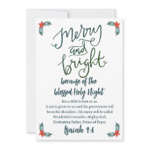 Weihnachten Merry & Bright Heilige Nacht Grün Blau