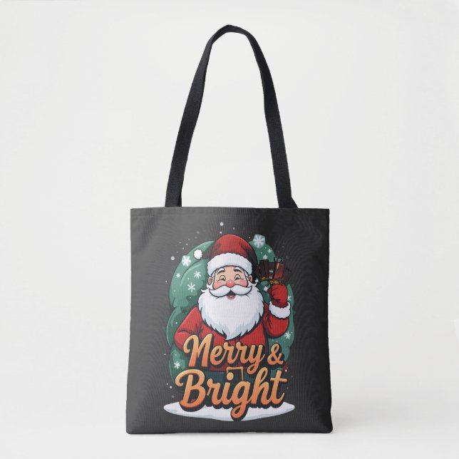 Weihnachten - "Merry & Bright Santa" (Vorderseite)
